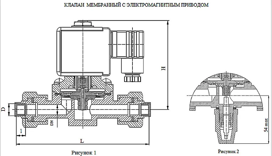 Клапан ПЗ.26227-015-09, крупный план электромагнитного блока с ручным дублером